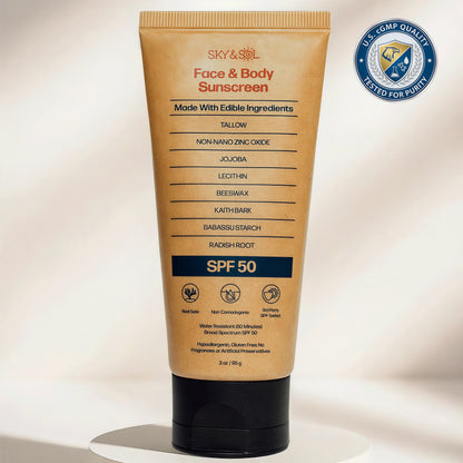 Sky and Sol Face & Body Sunscreen SPF 30/50